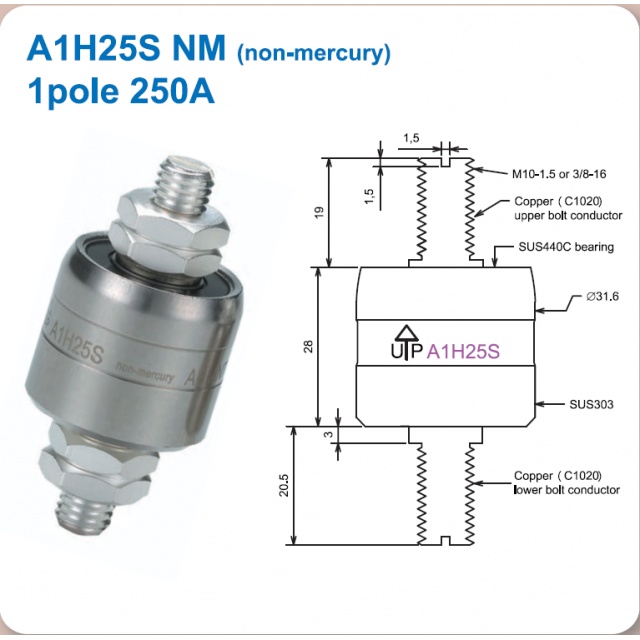 远路代理台湾ASIANTOOL水银滑环A1H25S现货